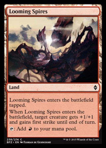 Looming Spires - Battle for Zendikar - English - NM - MTG