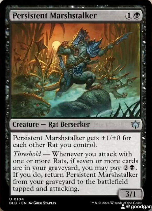 Persistent Marshstalker - Bloomburrow - English - NM - MTG