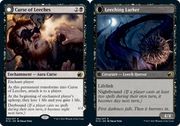 Curse of Leeches // Leeching Lurker - Innistrad: Midnight Hunt - English - NM -