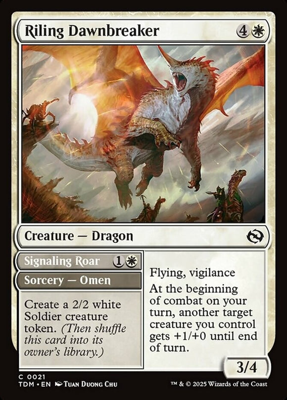 Riling Dawnbreaker // Signaling Roar - Tarkir: Dragonstorm - English - NM - MTG