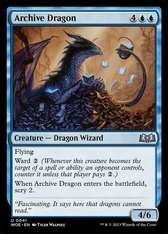 Archive Dragon - Wilds of Eldraine - English - NM - MTG