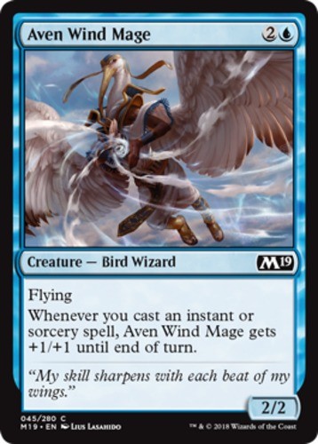 Aven Wind Mage - Core Set 2019 (M19) - English - NM - MTG