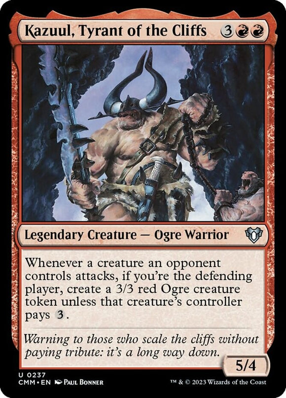 Kazuul, Tyrant of the Cliffs - Commander Masters - English - NM - MTG