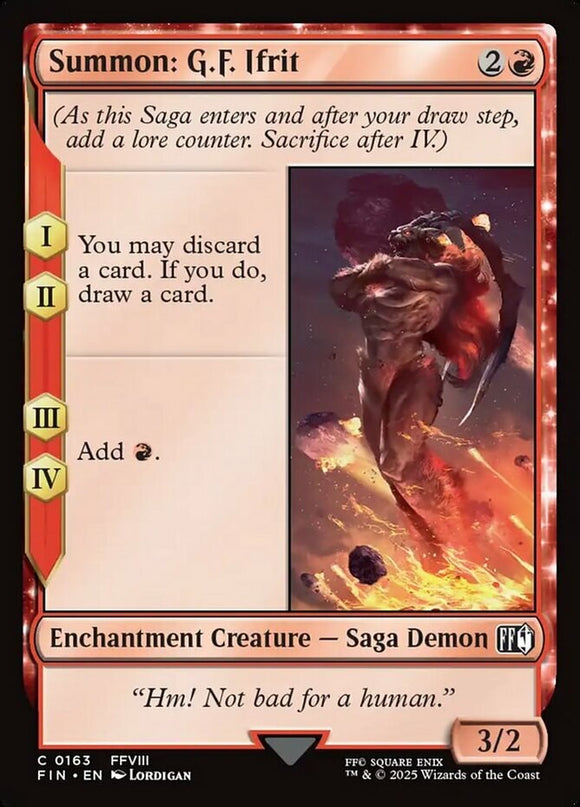 Summon: G.F. Ifrit - Final Fantasy - English - NM - MTG