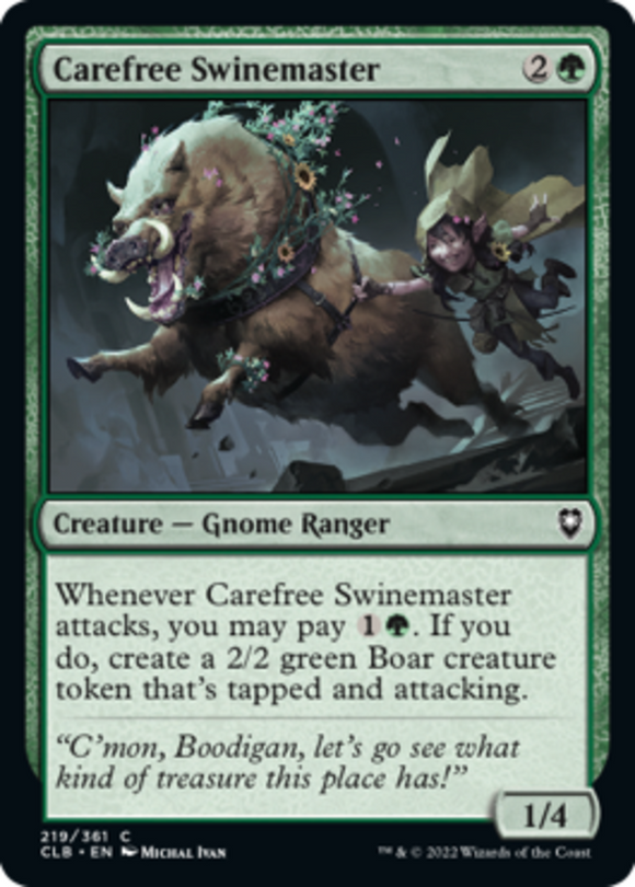 Carefree Swinemaster - Battle for Baldur's Gate - English - NM - MTG