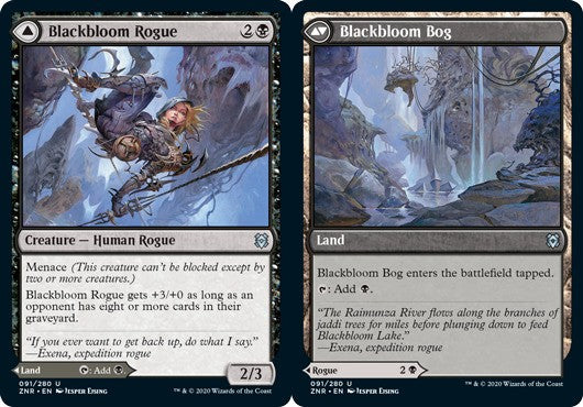 Blackbloom Rogue // Blackbloom Bog - Zendikar Rising - English - NM - MTG