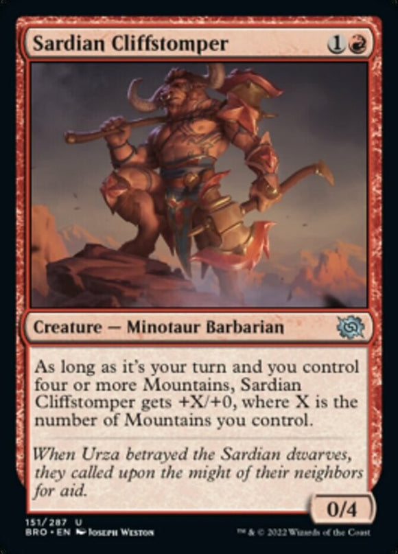 Sardian Cliffstomper - The Brothers' War - English - NM - MTG