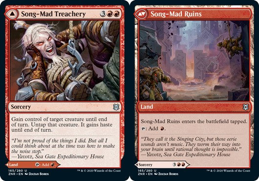 Song-Mad Treachery // Song-Mad Ruins - Zendikar Rising - English - NM - MTG