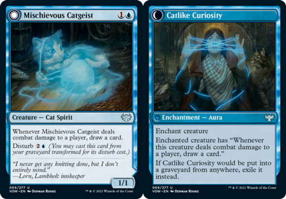 Mischievous Catgeist // Catlike Curiosity - Innistrad: Crimson Vow - English - N
