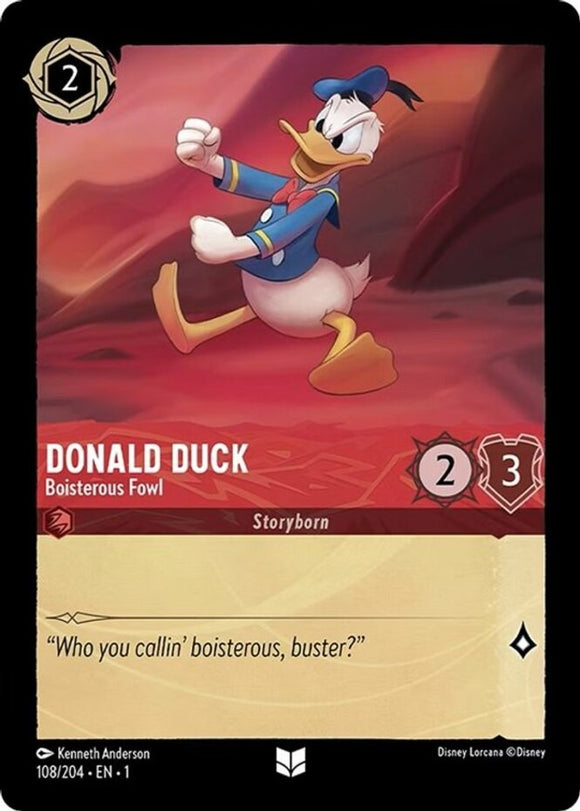 Donald Duck - Boisterous Fowl - 108/204 - Uncommon - The First Chapter NM