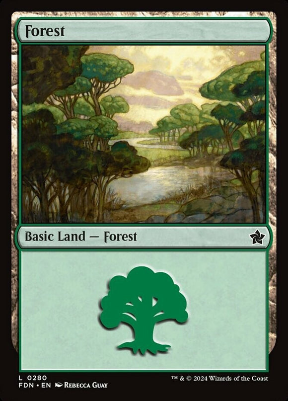 Forest (0280) - Foundations - English - NM - MTG