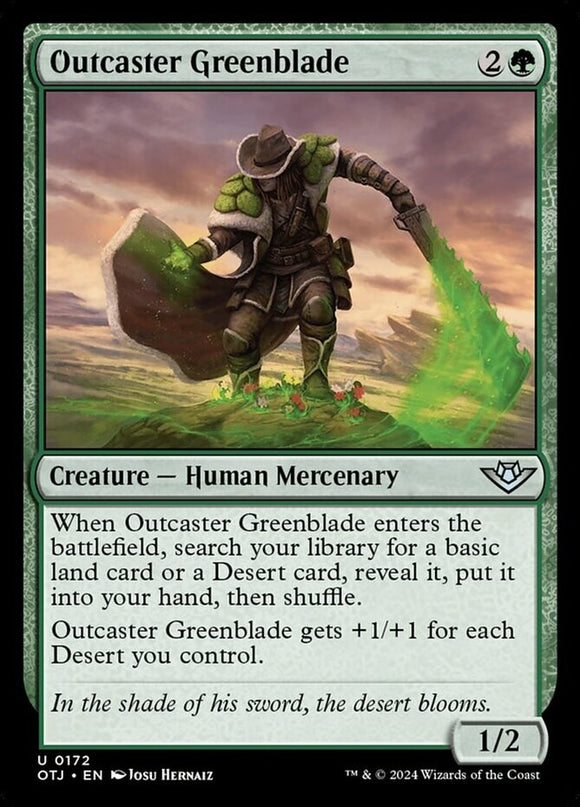 Outcaster Greenblade - Outlaws of Thunder Junction - English - NM - MTG