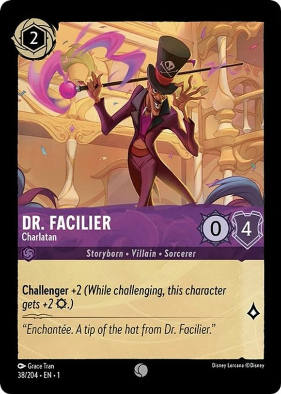 Dr. Facilier - Charlatan - 38/204 - Common - Cold Foil - The First Chapter NM