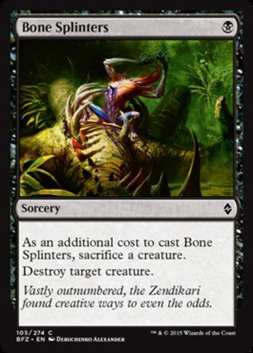 Bone Splinters - Battle for Zendikar - English - NM - MTG