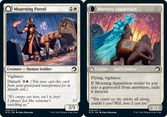 Mourning Patrol // Morning Apparition - Innistrad: Midnight Hunt - English - NM
