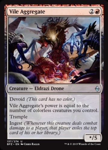 Vile Aggregate - Battle for Zendikar - English - NM - MTG