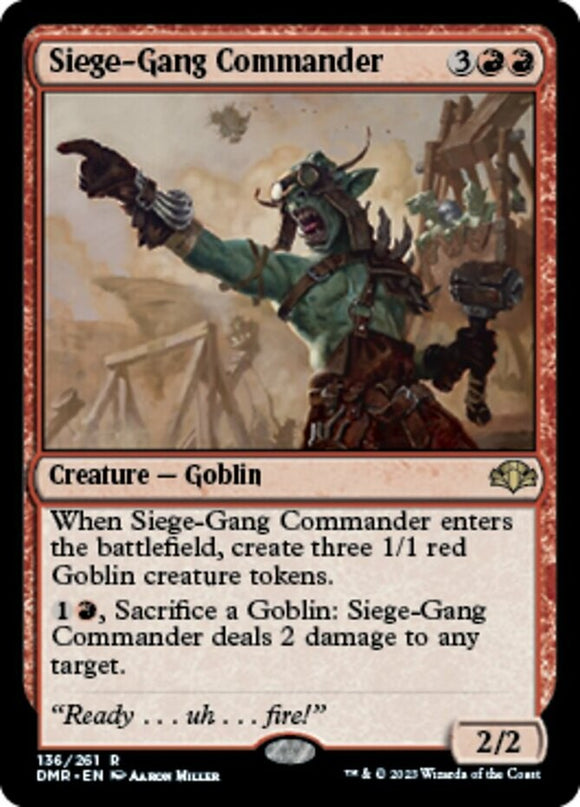 Siege-Gang Commander - Dominaria Remastered - English - NM - MTG