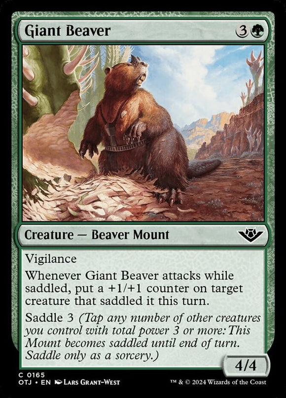 Giant Beaver - Outlaws of Thunder Junction - English - NM - MTG