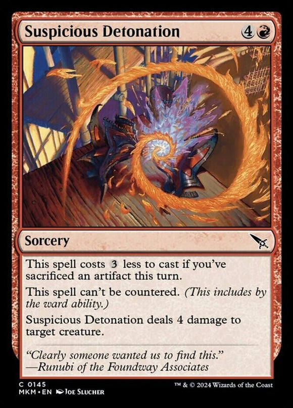 Suspicious Detonation - Murders at Karlov Manor - English - NM - MTG