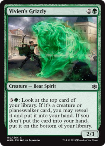 Vivien's Grizzly - War Of The Spark - English - NM - MTG