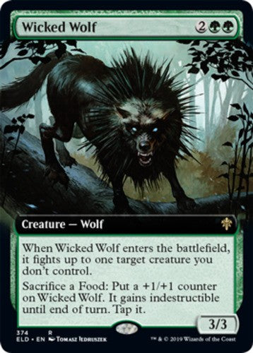 Wicked Wolf - Extended Art - Throne of Eldraine - English - NM - MTG