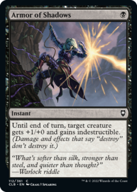 Armor of Shadows - Battle for Baldur's Gate - English - NM - MTG