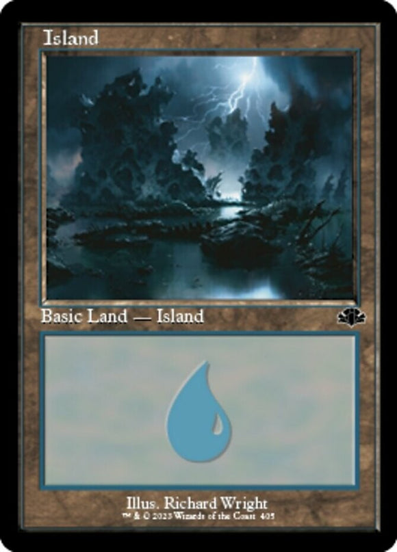 Island (405) - Retro Frame - Dominaria Remastered - English - NM - MTG