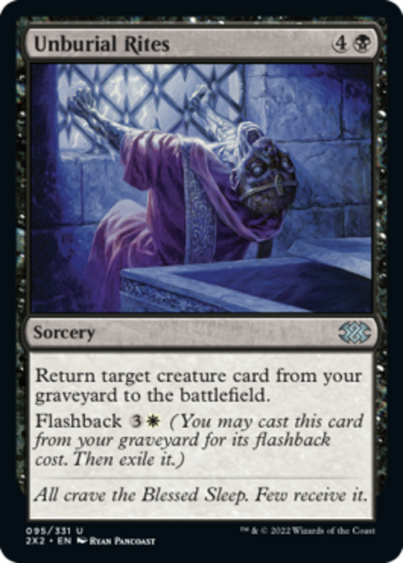 Unburial Rites - Double Masters 2022 - English - NM - MTG