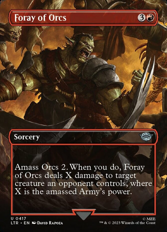 Foray of Orcs - Borderless - Lord of the Rings - English - NM - MTG