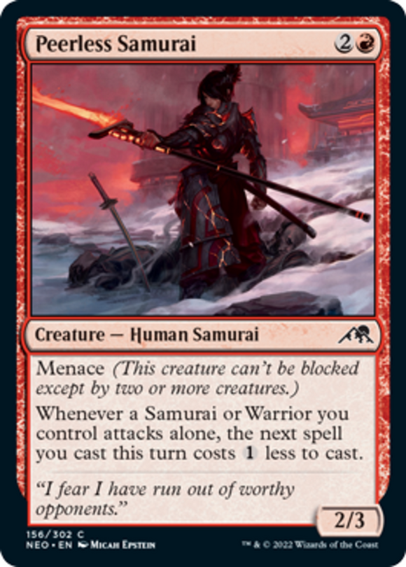 Peerless Samurai - Kamigawa: Neon Dynasty - English - NM - MTG