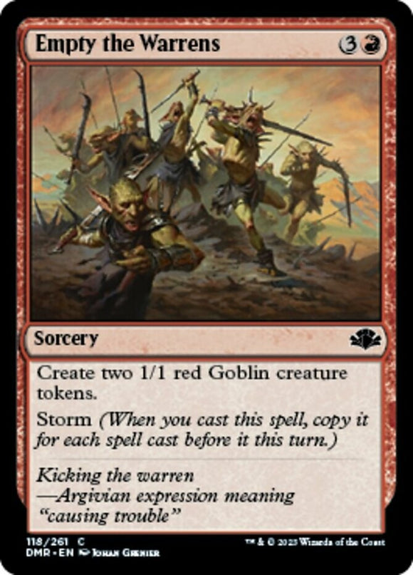 Empty the Warrens - Dominaria Remastered - English - NM - MTG