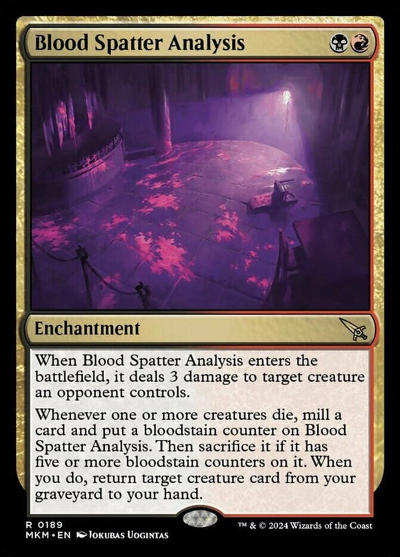 Blood Spatter Analysis - Murders at Karlov Manor - English - NM - MTG