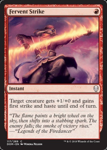 Fervent Strike - Dominaria - English - NM - MTG