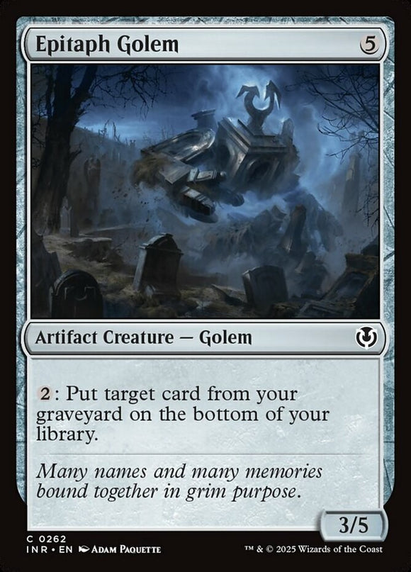 Epitaph Golem - Innistrad Remastered - English - NM - MTG