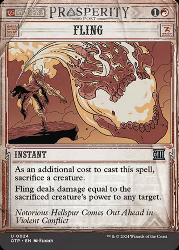 Fling - Outlaws: Breaking News - English - NM - MTG