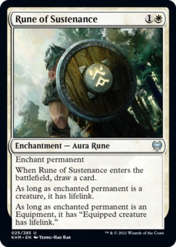 Rune of Sustenance - Kaldheim - English - NM - MTG