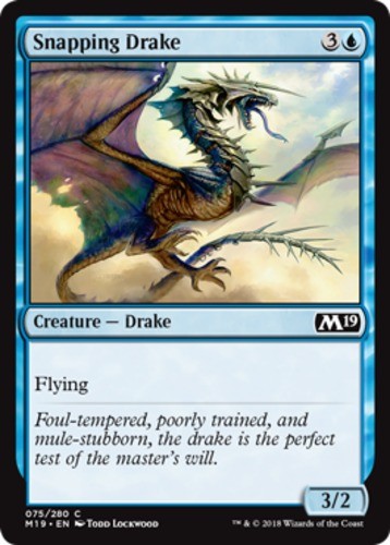 Snapping Drake - Core Set 2019 (M19) - English - NM - MTG