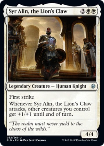 Syr Alin, the Lion's Claw - Throne of Eldraine - English - NM - MTG