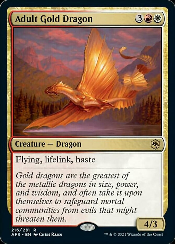 Adult Gold Dragon - Forgotten Realms - English - NM - MTG