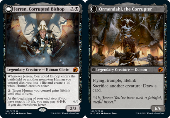 Jerren, Corrupted Bishop // Ormendahl, the Corrupter - Innistrad: Midnight Hunt