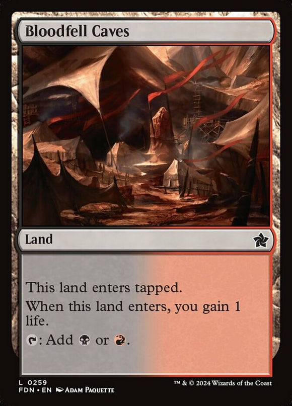 Bloodfell Caves - Foundations - English - NM - MTG