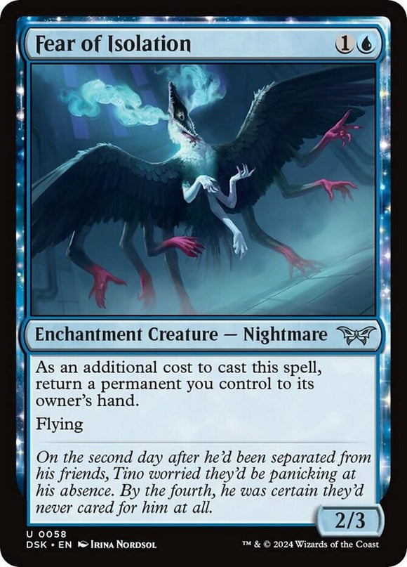 Fear of Isolation - Duskmourn: House of Horror - English - NM - MTG