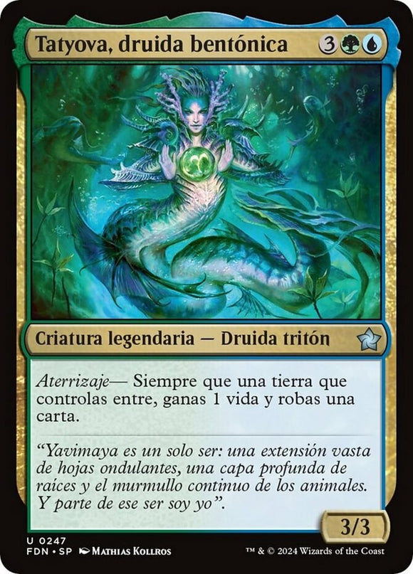 Tatyova, Benthic Druid - Foundations - English - NM - MTG