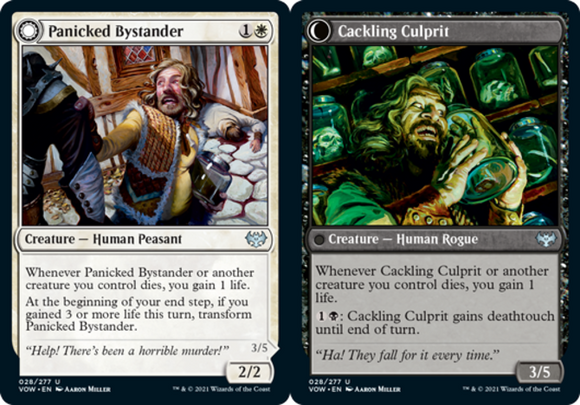 Panicked Bystander // Cackling Culprit - Innistrad: Crimson Vow - English - NM -