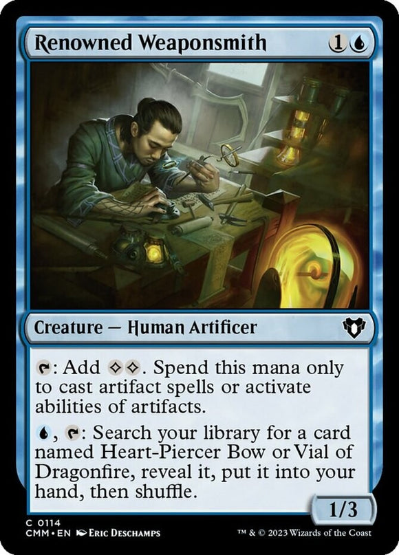 Renowned Weaponsmith - Commander Masters - English - NM - MTG