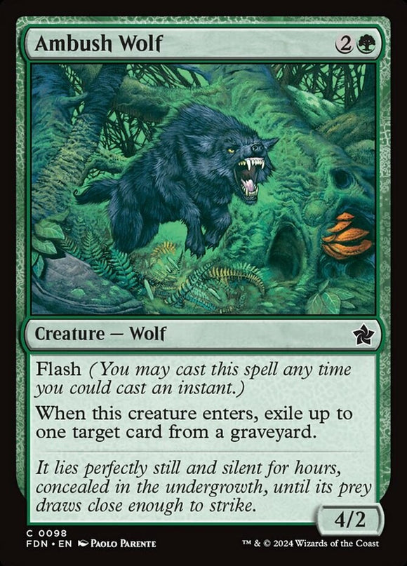 Ambush Wolf - Foundations - English - NM - MTG