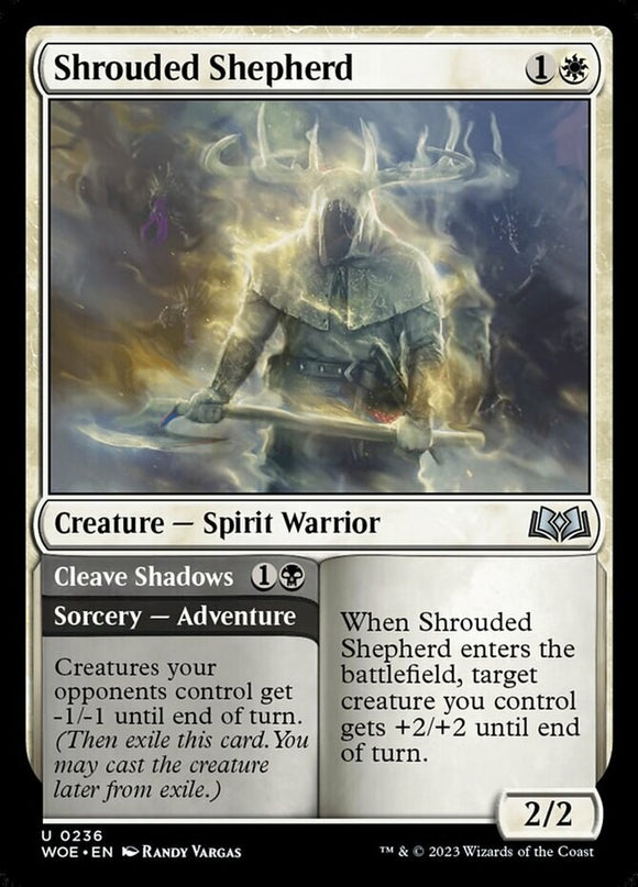 Shrouded Shepherd // Cleave Shadws - Wilds of Eldraine - English - NM - MTG