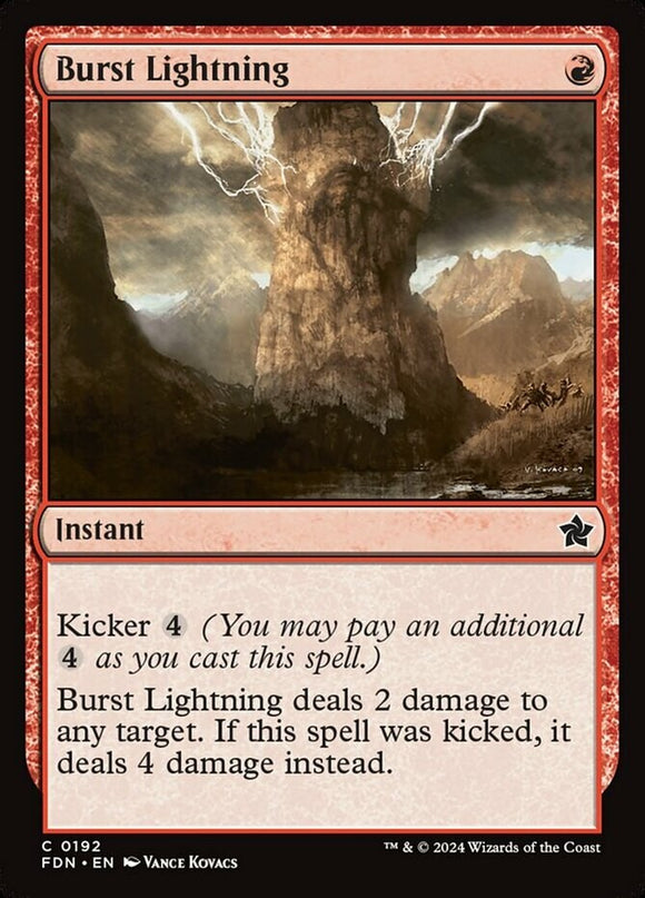 Burst Lightning - Foundations - English - NM - MTG