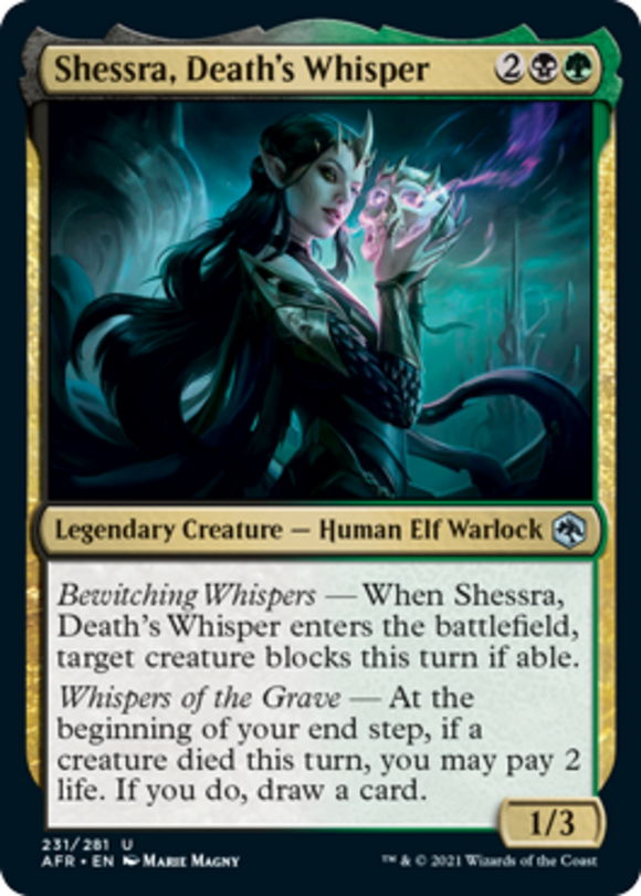Shessra, Death's Whisper - Forgotten Realms - English - NM - MTG