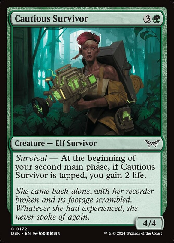 Cautious Survivor - Duskmourn: House of Horror - English - NM - MTG